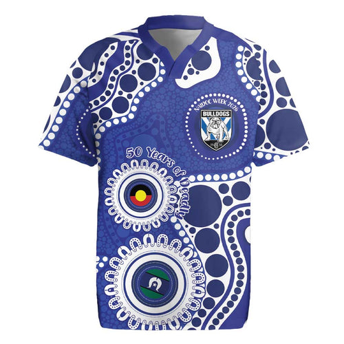 Bulldogs NAIDOC Week 2026 Personalised Rugby Jersey 50 Years of Deadly Aboriginal Art