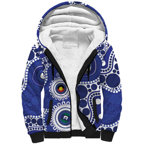 Bulldogs NAIDOC Week 2026 Personalised Sherpa Hoodie 50 Years of Deadly Aboriginal Art