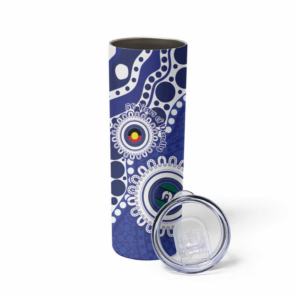 Bulldogs NAIDOC Week 2026 Personalised Skinny Tumbler 50 Years of Deadly Aboriginal Art