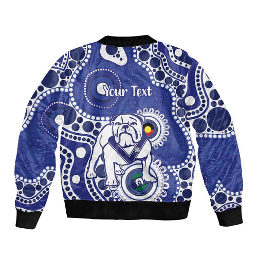 Bulldogs NAIDOC Week 2026 Personalised Sleeve Zip Bomber Jacket 50 Years of Deadly Aboriginal Art