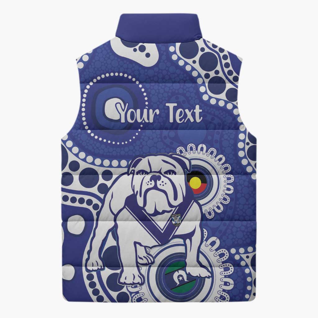 Bulldogs NAIDOC Week 2026 Personalised Sleeveless Puffer Jacket 50 Years of Deadly Aboriginal Art