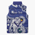 Bulldogs NAIDOC Week 2026 Personalised Sleeveless Puffer Jacket 50 Years of Deadly Aboriginal Art