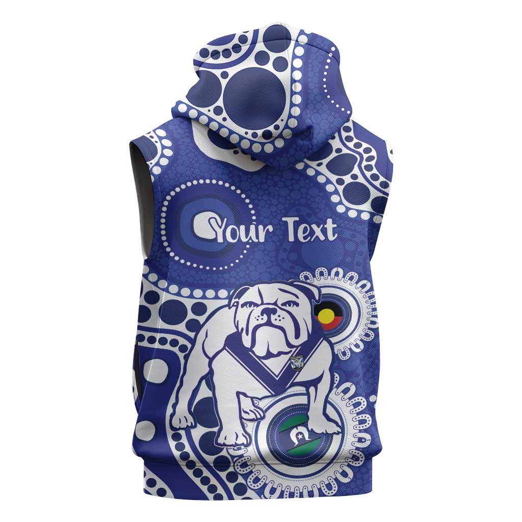 Bulldogs NAIDOC Week 2026 Personalised Sleeveless Zip Hoodie 50 Years of Deadly Aboriginal Art