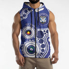 Bulldogs NAIDOC Week 2026 Personalised Sleeveless Zip Hoodie 50 Years of Deadly Aboriginal Art