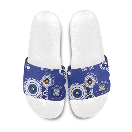 Bulldogs NAIDOC Week 2026 Personalised Slide Sandals 50 Years of Deadly Aboriginal Art