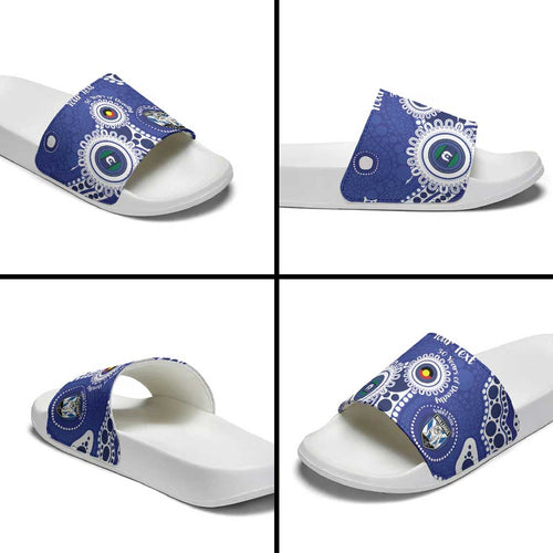 Bulldogs NAIDOC Week 2026 Personalised Slide Sandals 50 Years of Deadly Aboriginal Art