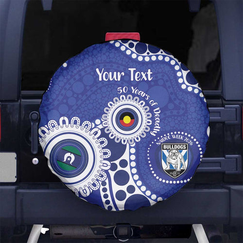 Bulldogs NAIDOC Week 2026 Personalised Spare Tire Cover 50 Years of Deadly Aboriginal Art