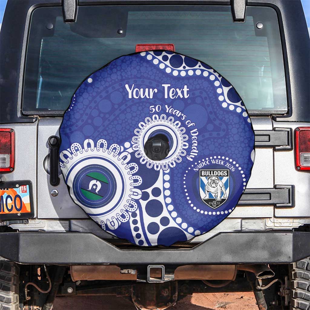 Bulldogs NAIDOC Week 2026 Personalised Spare Tire Cover 50 Years of Deadly Aboriginal Art