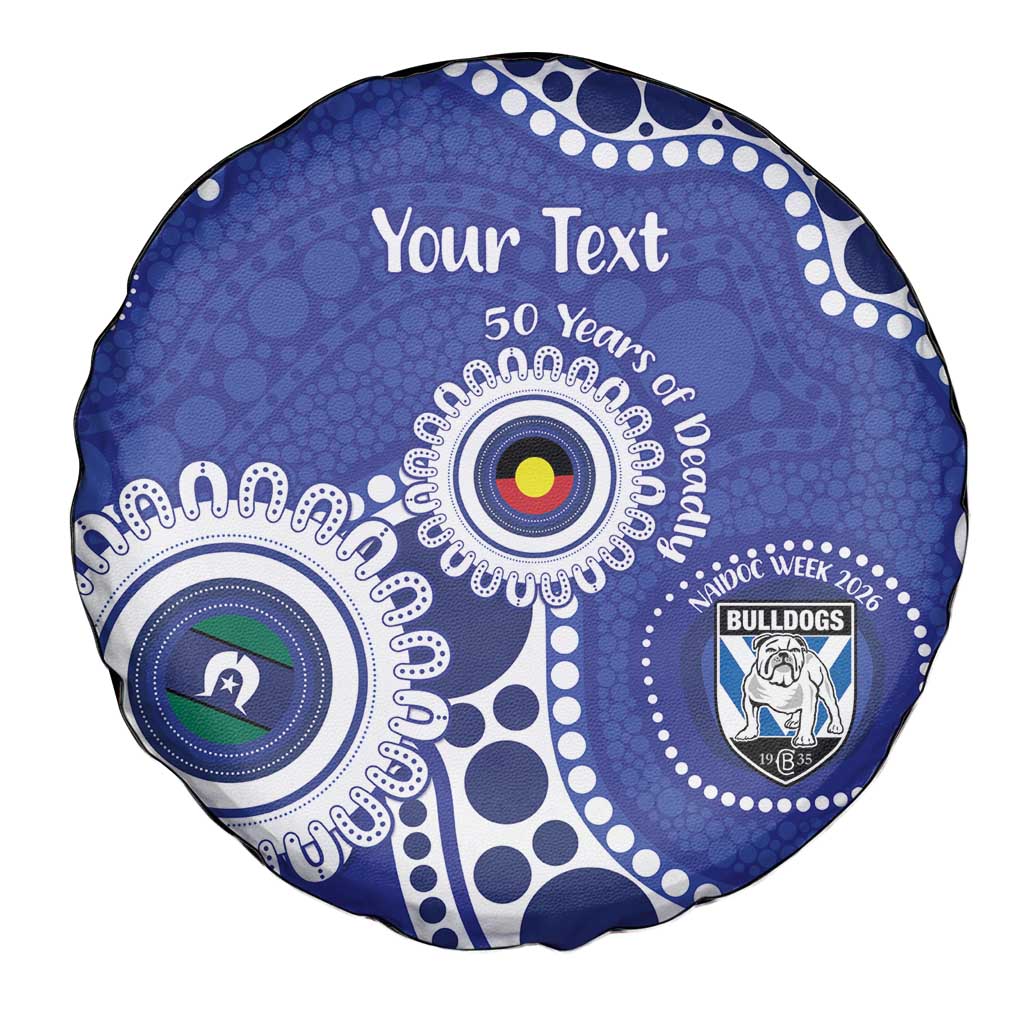 Bulldogs NAIDOC Week 2026 Personalised Spare Tire Cover 50 Years of Deadly Aboriginal Art