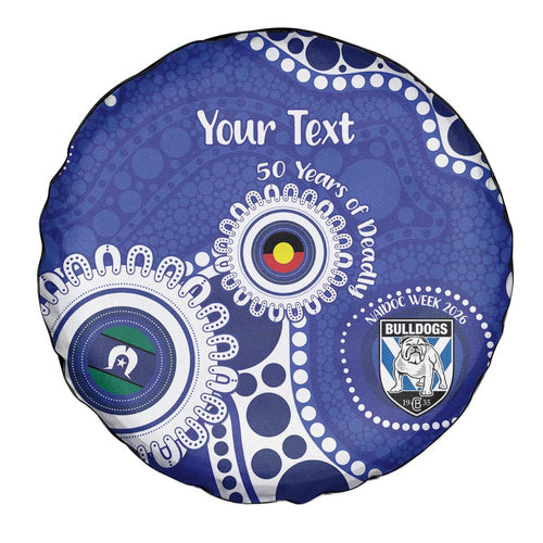 Bulldogs NAIDOC Week 2026 Personalised Spare Tire Cover 50 Years of Deadly Aboriginal Art