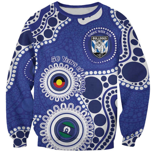 Bulldogs NAIDOC Week 2026 Personalised Sweatshirt 50 Years of Deadly Aboriginal Art