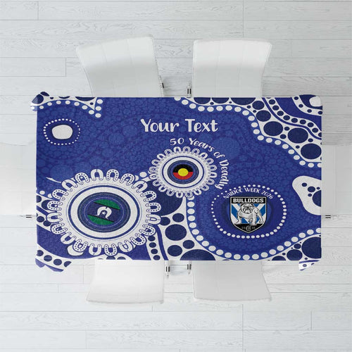Bulldogs NAIDOC Week 2026 Personalised Tablecloth 50 Years of Deadly Aboriginal Art