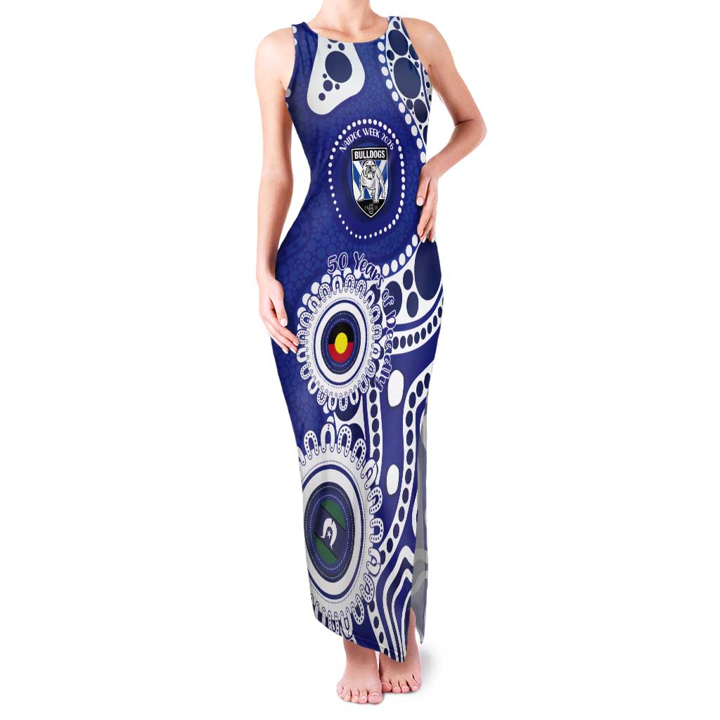 Bulldogs NAIDOC Week 2026 Personalised Tank Maxi Dress 50 Years of Deadly Aboriginal Art