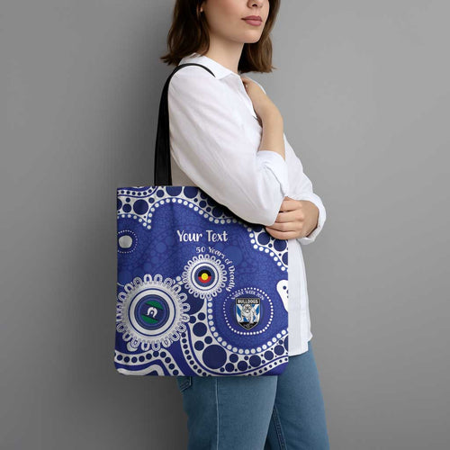 Bulldogs NAIDOC Week 2026 Personalised Tote Bag 50 Years of Deadly Aboriginal Art