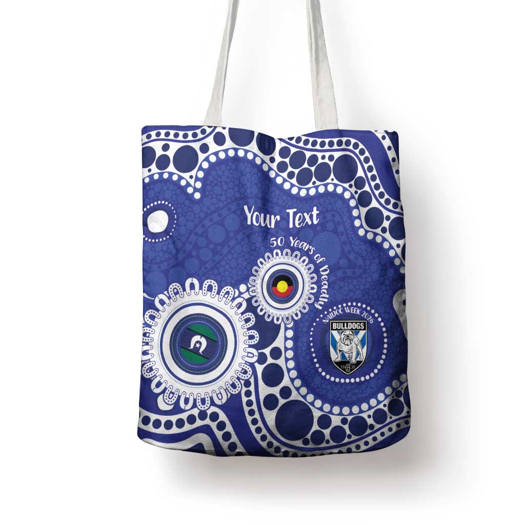 Bulldogs NAIDOC Week 2026 Personalised Tote Bag 50 Years of Deadly Aboriginal Art