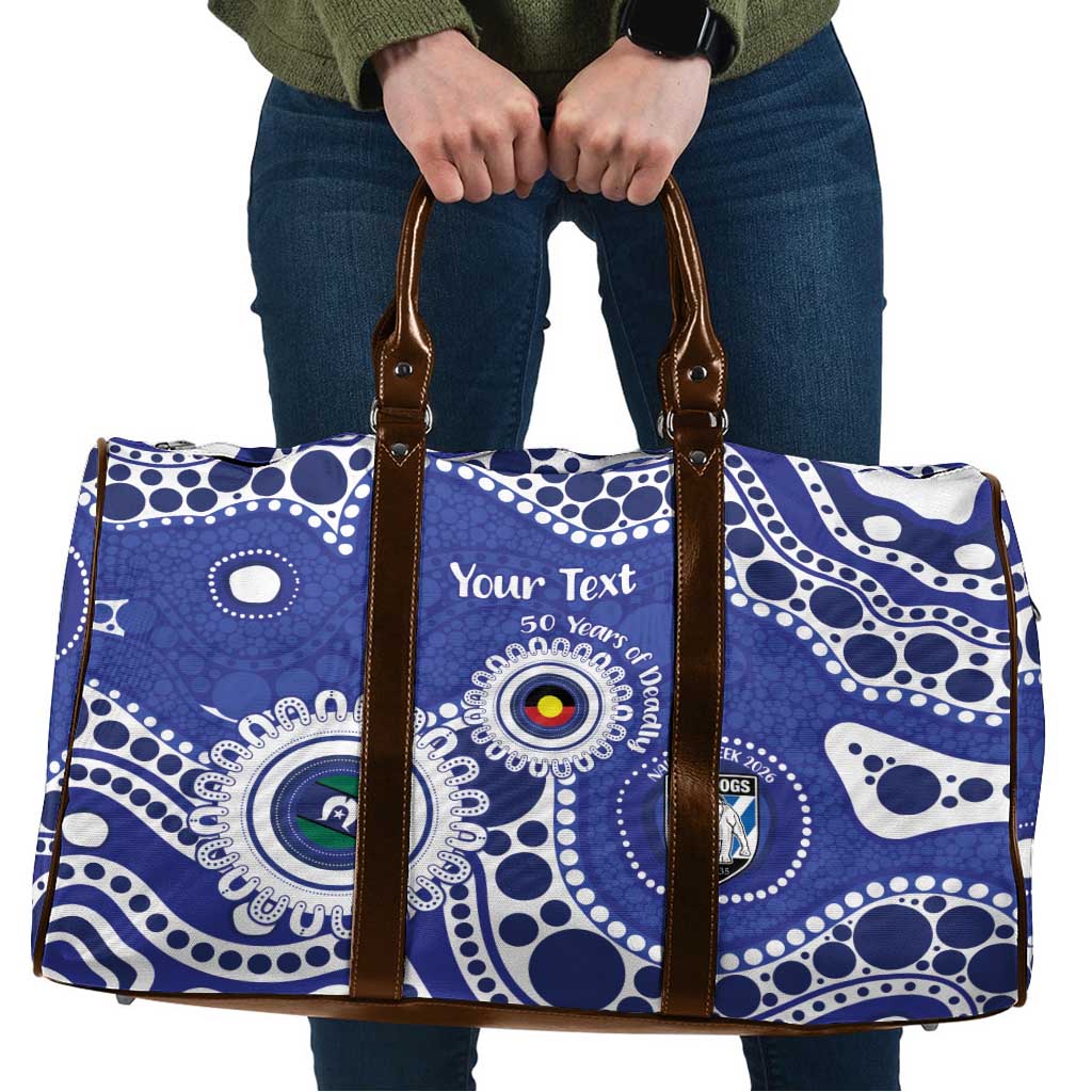 Bulldogs NAIDOC Week 2026 Personalised Travel Bag 50 Years of Deadly Aboriginal Art