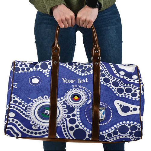 Bulldogs NAIDOC Week 2026 Personalised Travel Bag 50 Years of Deadly Aboriginal Art
