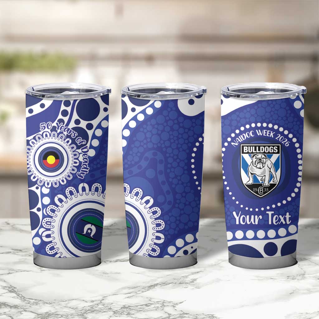 Bulldogs NAIDOC Week 2026 Personalised Tumbler Cup 50 Years of Deadly Aboriginal Art