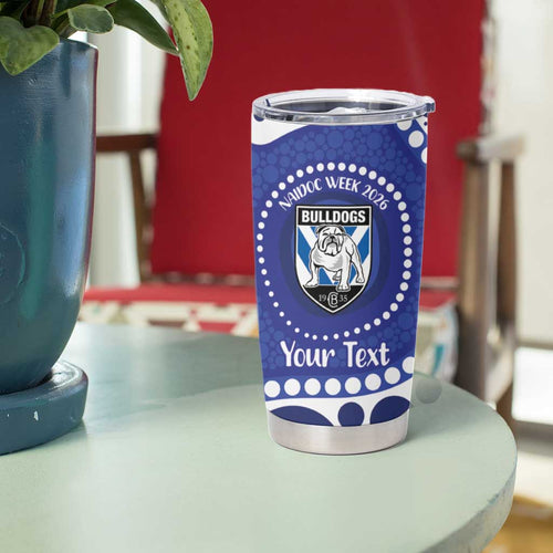 Bulldogs NAIDOC Week 2026 Personalised Tumbler Cup 50 Years of Deadly Aboriginal Art