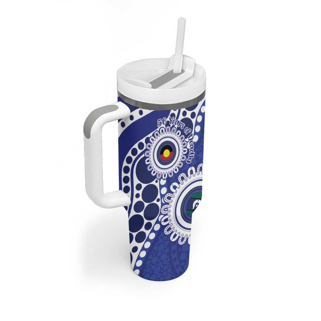 Bulldogs NAIDOC Week 2026 Personalised Tumbler With Handle 50 Years of Deadly Aboriginal Art