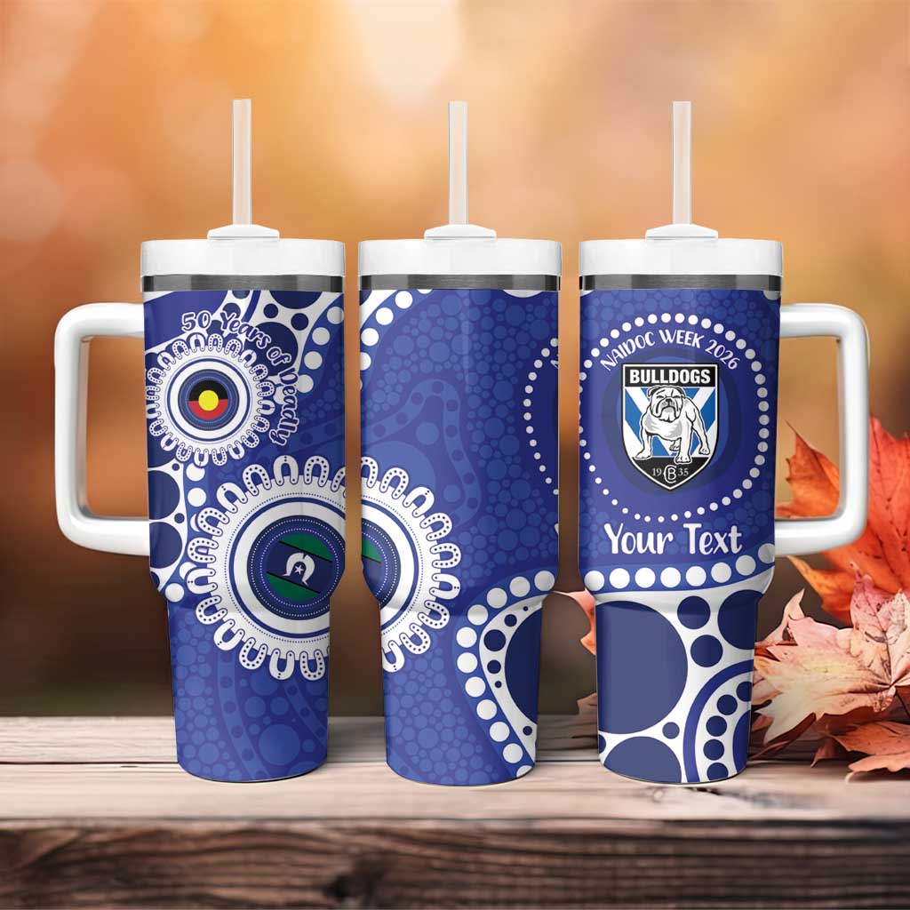 Bulldogs NAIDOC Week 2026 Personalised Tumbler With Handle 50 Years of Deadly Aboriginal Art