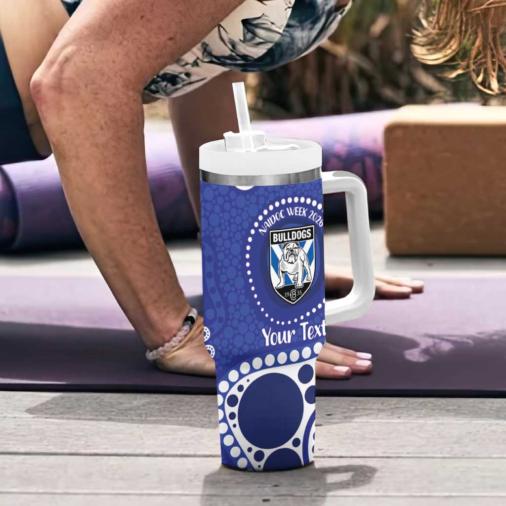 Bulldogs NAIDOC Week 2026 Personalised Tumbler With Handle 50 Years of Deadly Aboriginal Art