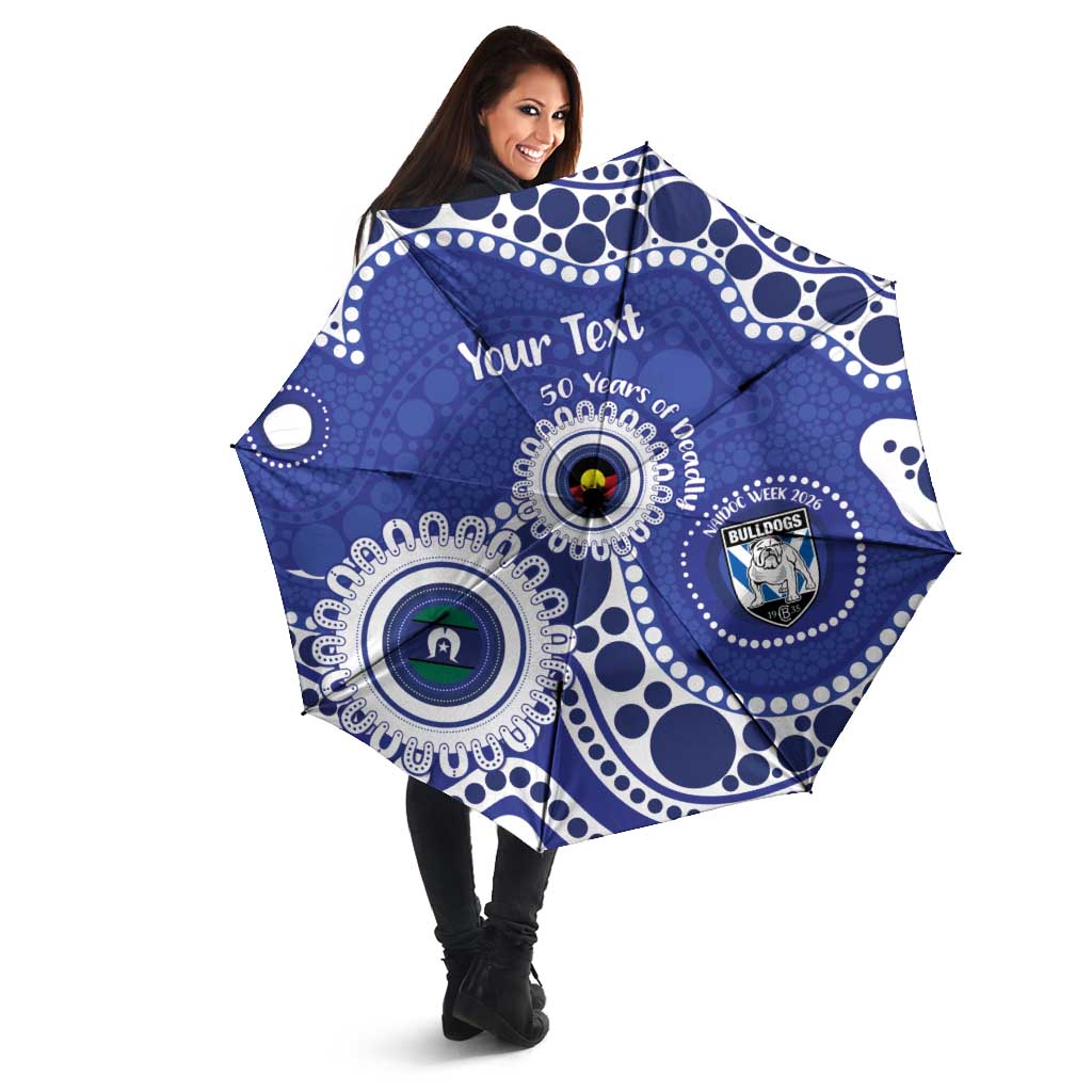 Bulldogs NAIDOC Week 2026 Personalised Umbrella 50 Years of Deadly Aboriginal Art