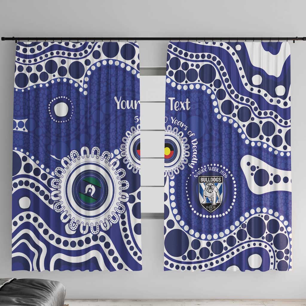 Bulldogs NAIDOC Week 2026 Personalised Window Curtain 50 Years of Deadly Aboriginal Art