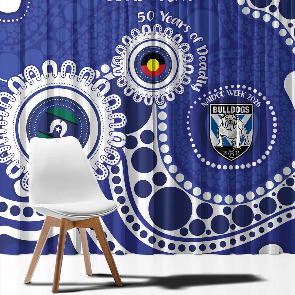 Bulldogs NAIDOC Week 2026 Personalised Window Curtain 50 Years of Deadly Aboriginal Art