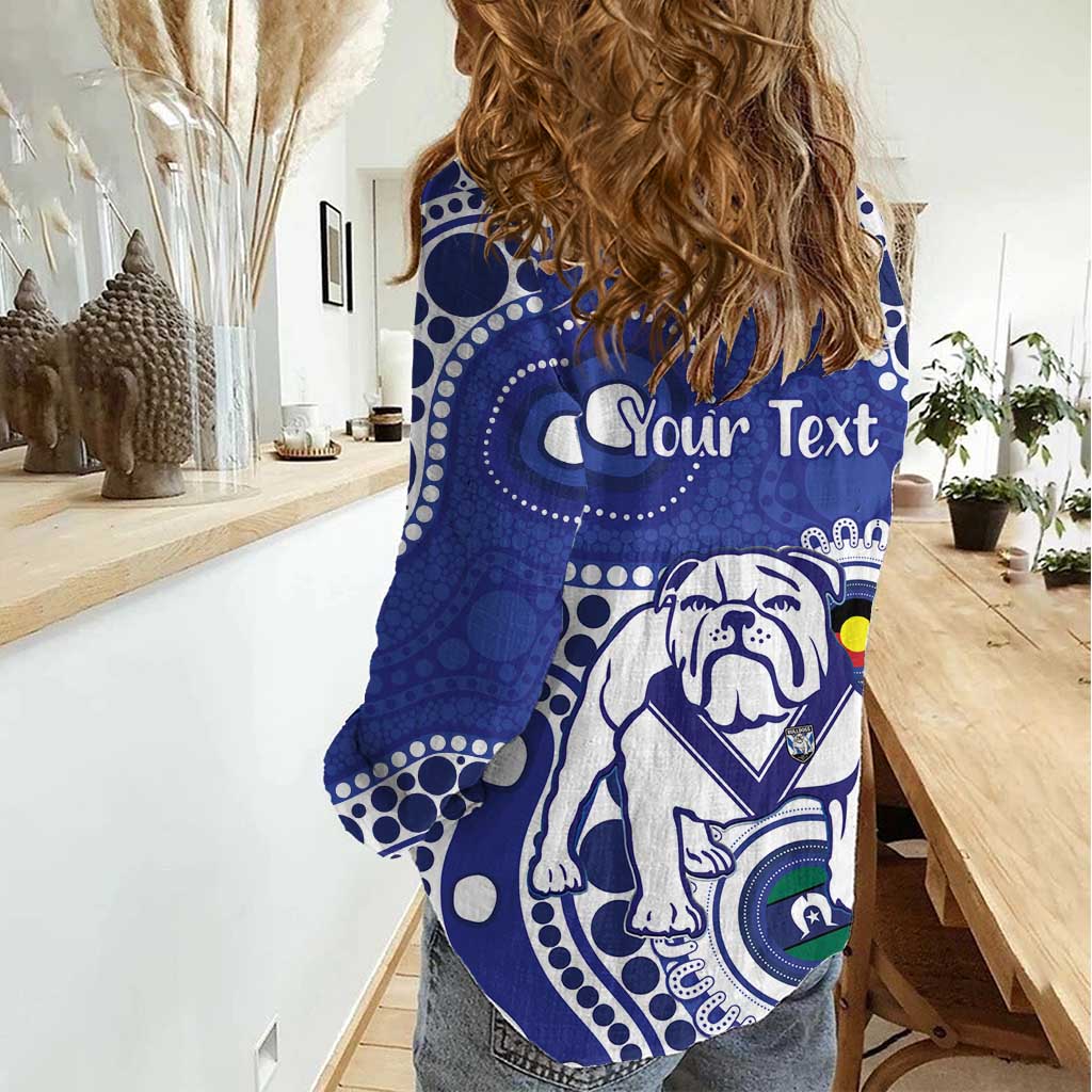 Bulldogs NAIDOC Week 2026 Personalised Women Casual Shirt 50 Years of Deadly Aboriginal Art