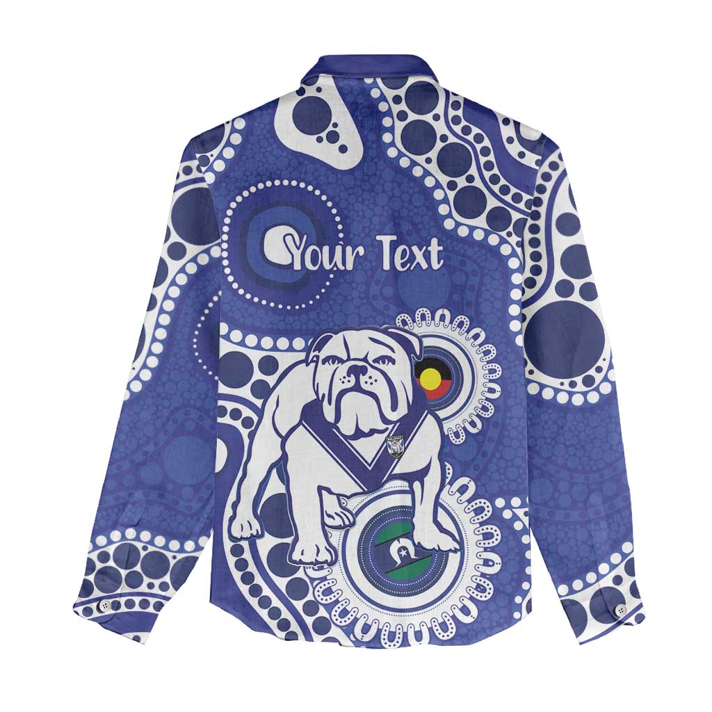 Bulldogs NAIDOC Week 2026 Personalised Women Casual Shirt 50 Years of Deadly Aboriginal Art