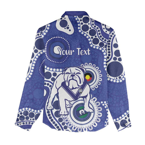 Bulldogs NAIDOC Week 2026 Personalised Women Casual Shirt 50 Years of Deadly Aboriginal Art