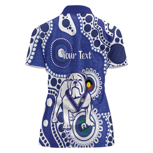 Bulldogs NAIDOC Week 2026 Personalised Women Polo Shirt 50 Years of Deadly Aboriginal Art