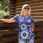 Bulldogs NAIDOC Week 2026 Personalised Women Polo Shirt 50 Years of Deadly Aboriginal Art
