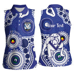 Bulldogs NAIDOC Week 2026 Personalised Women Sleeveless Polo Shirt 50 Years of Deadly Aboriginal Art