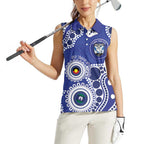 Bulldogs NAIDOC Week 2026 Personalised Women Sleeveless Polo Shirt 50 Years of Deadly Aboriginal Art