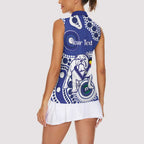 Bulldogs NAIDOC Week 2026 Personalised Women Sleeveless Polo Shirt 50 Years of Deadly Aboriginal Art