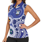 Bulldogs NAIDOC Week 2026 Personalised Women Sleeveless Polo Shirt 50 Years of Deadly Aboriginal Art