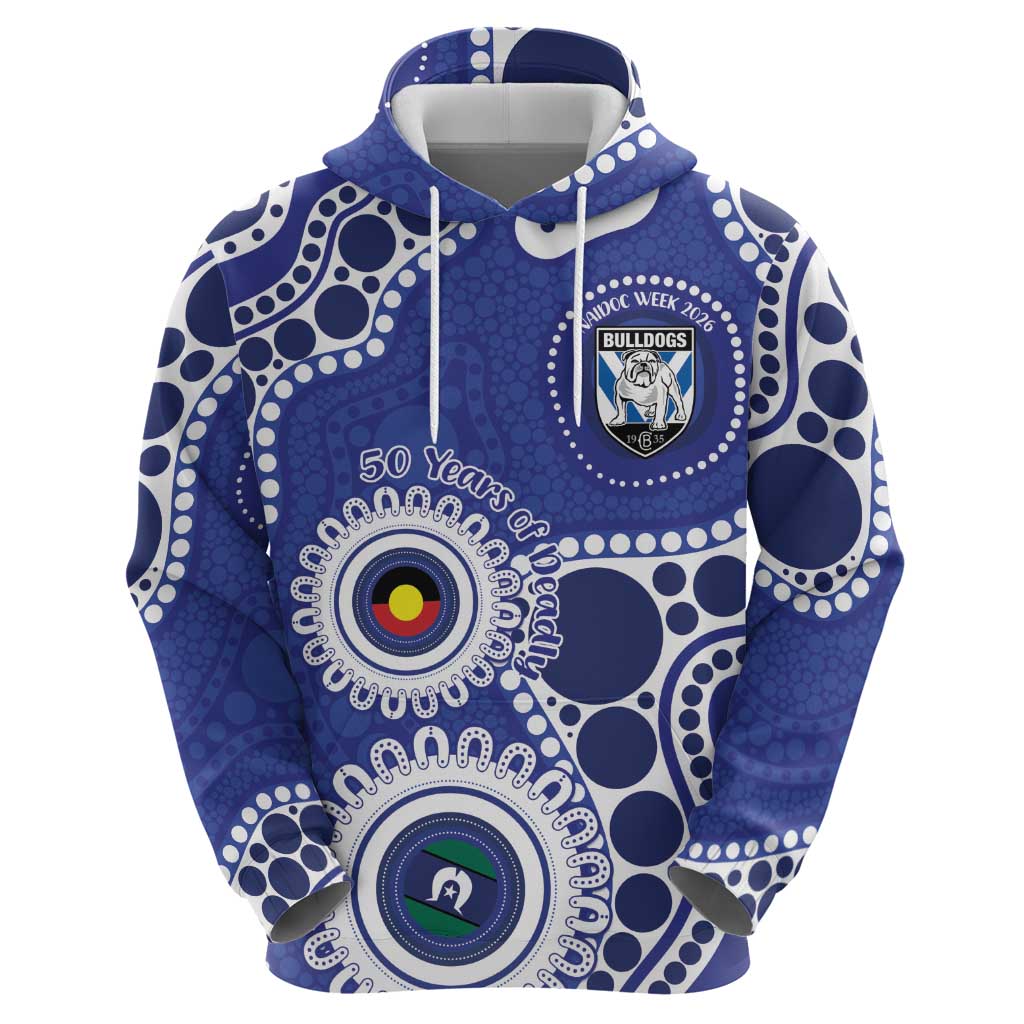 Bulldogs NAIDOC Week 2026 Personalised Zip Hoodie 50 Years of Deadly Aboriginal Art