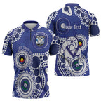 Bulldogs NAIDOC Week 2026 Personalised Zipper Polo Shirt 50 Years of Deadly Aboriginal Art