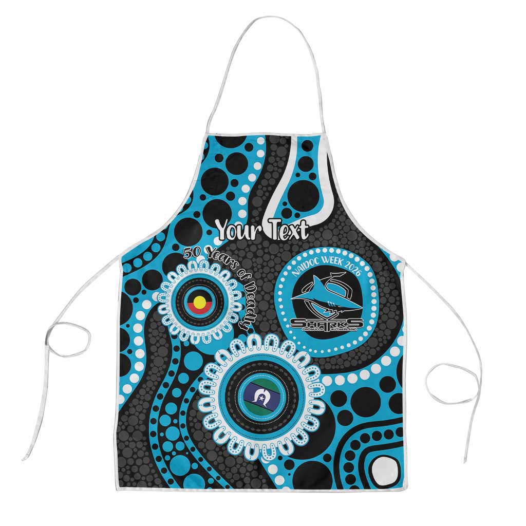 Sharks NAIDOC Week 2026 Personalised Apron 50 Years of Deadly Aboriginal Art