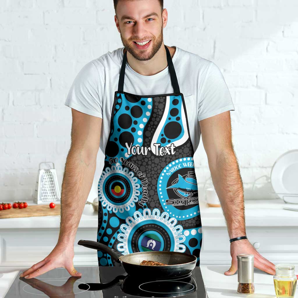 Sharks NAIDOC Week 2026 Personalised Apron 50 Years of Deadly Aboriginal Art