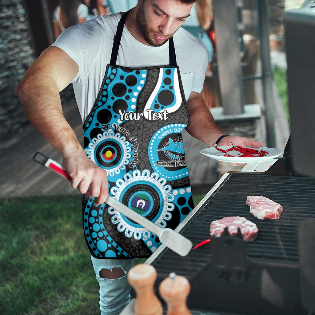 Sharks NAIDOC Week 2026 Personalised Apron 50 Years of Deadly Aboriginal Art
