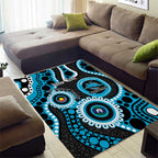 Sharks NAIDOC Week 2026 Personalised Area Rug 50 Years of Deadly Aboriginal Art