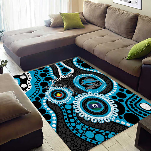 Sharks NAIDOC Week 2026 Personalised Area Rug 50 Years of Deadly Aboriginal Art