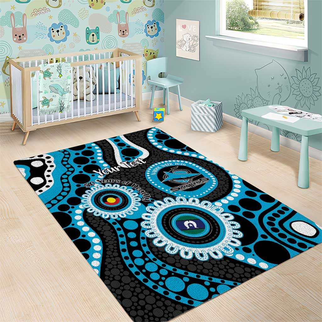 Sharks NAIDOC Week 2026 Personalised Area Rug 50 Years of Deadly Aboriginal Art