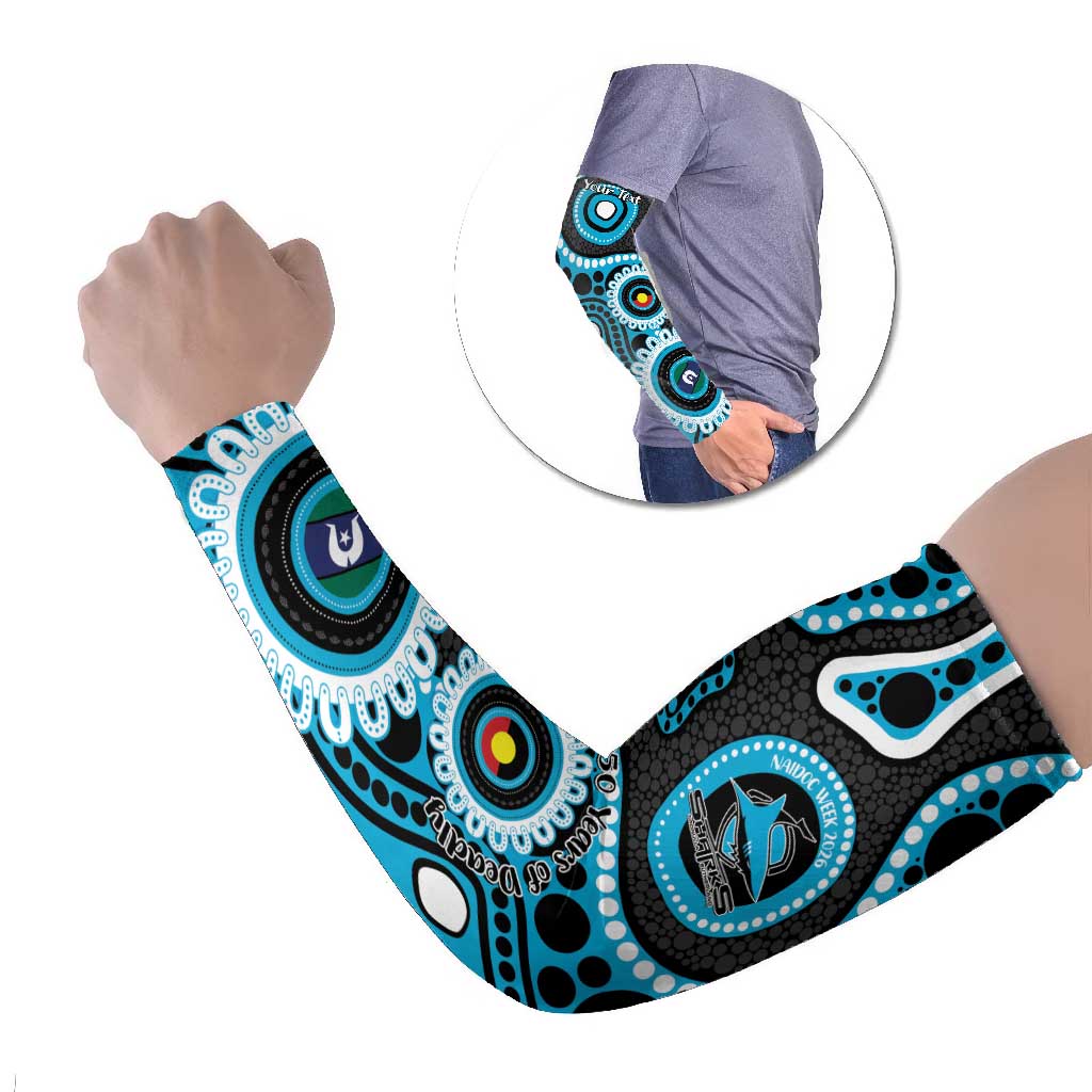 Sharks NAIDOC Week 2026 Personalised Arm Sleeves 50 Years of Deadly Aboriginal Art