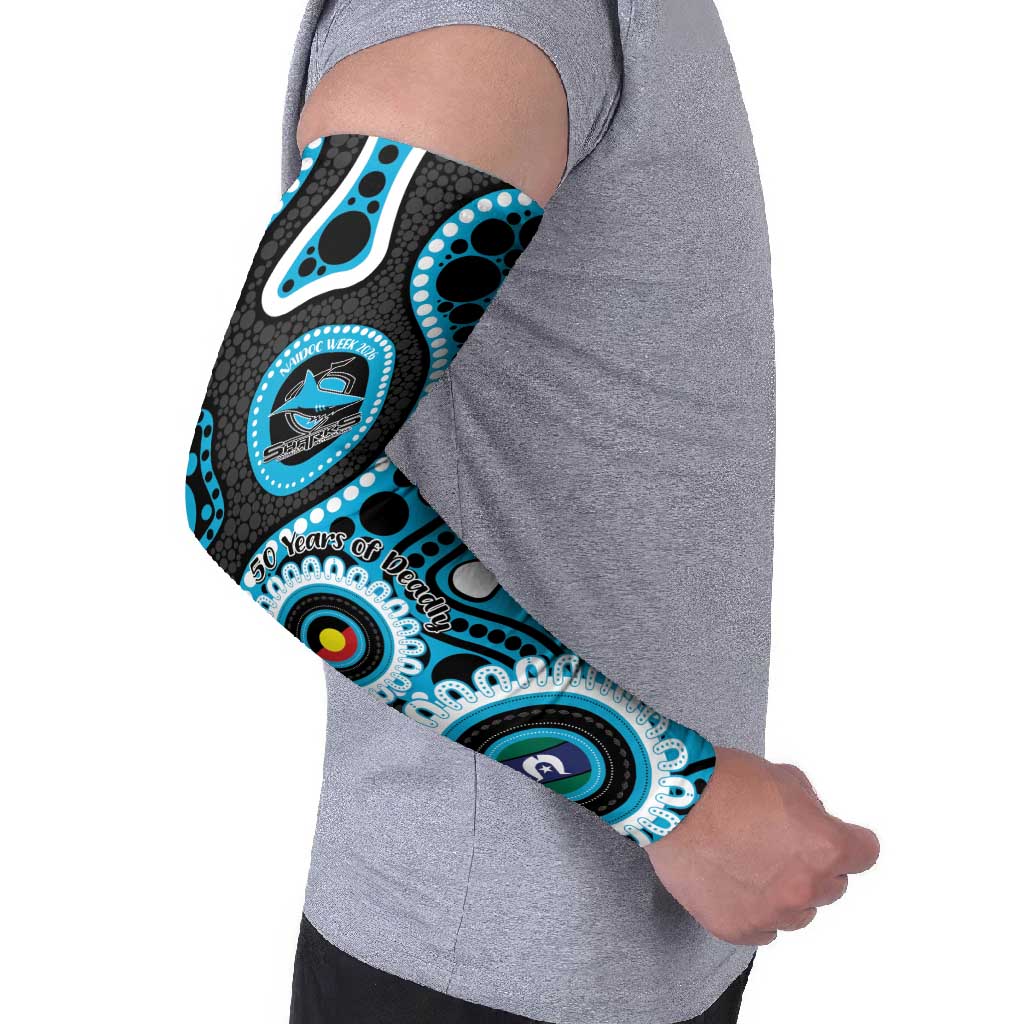 Sharks NAIDOC Week 2026 Personalised Arm Sleeves 50 Years of Deadly Aboriginal Art