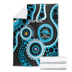 Sharks NAIDOC Week 2026 Personalised Blanket 50 Years of Deadly Aboriginal Art