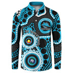 Sharks NAIDOC Week 2026 Personalised Button Sweatshirt 50 Years of Deadly Aboriginal Art